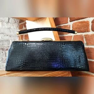 Vintage Faux Crocodile Clutch